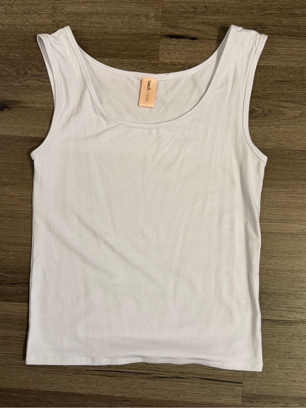 Smash + Tess White Scoop Neck Tank Top Large